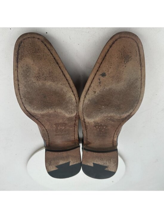 Undandy Men Size EU 43 US 9.5 Brown Black Leather Wingtip Derby Dress Shoes main image 9